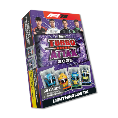2025 Topps Turbo Attax Formule 1 Mega Tin LIGHTNING LIDS